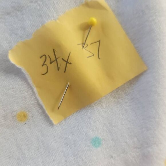 Knit Fabric remnants-pastel and white stripe and pastel polka dot for sewing, cr - Picture 7 of 9